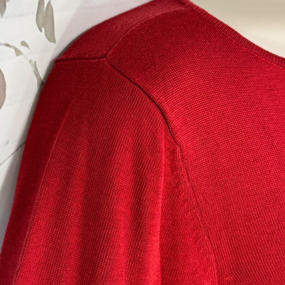 The Look Randolph Duke Rustic Orange Embellished Beaded Silk Sweater Top Plus 1 - Picture 5 of 12